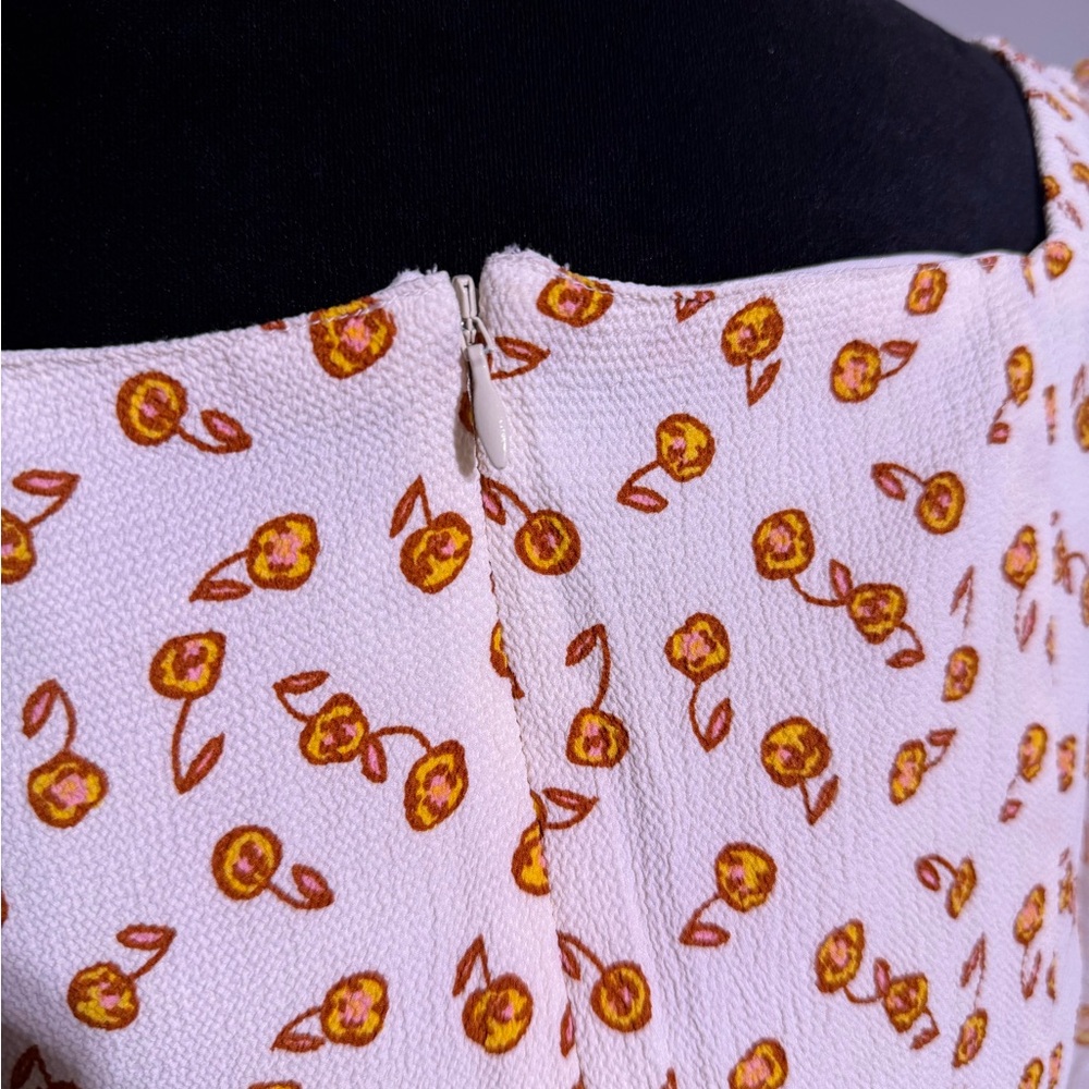French Connection Floral Print Floral Print Domed Midi Dress size M - Picture 5 of 8